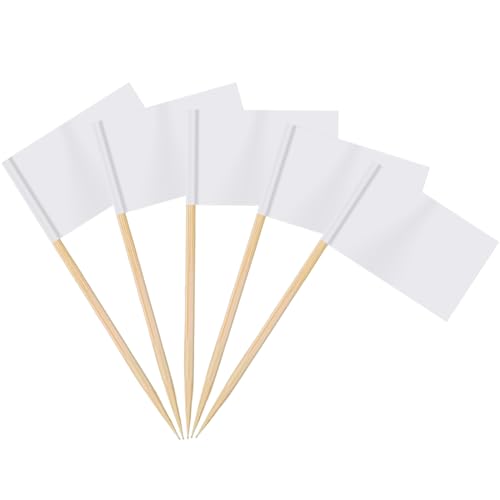 AhfuLife 100 Stück Leere Zahnstocher Flaggen, Käse Marker Weiß Fahne Klein DIY Cocktail Zahnstocher für Lebensmittel Kuchen Buffet Käseplatte Vorspeisen Cupcake Toppers Toothpick Partyzubehör Pub Deko AhfuLife 100 Stück Leere Zahnstocher Flaggen, Käse Marker Weiß Fahne Klein DIY Cocktail Zahnstocher für Lebensmittel Kuchen Buffet Käseplatte Vorspeisen Cupcake Toppers Toothpick Partyzubehör Pub Deko von AhfuLife