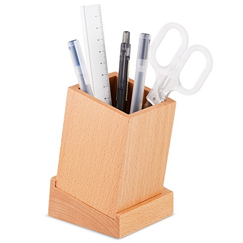 AhfuLife Aufbewahrung von Desktop-Stifttöpfen aus Holz, 100% umweltfreundlicher Desktop-Buchenstift- und Bleistiftbecherhalter mit Tablett zur Aufbewahrung kleiner Schreibwaren wie Büroklammern AhfuLife Aufbewahrung von Desktop-Stifttöpfen aus Holz, 100% umweltfreundlicher Desktop-Buchenstift- und Bleistiftbecherhalter mit Tablett zur Aufbewahrung kleiner Schreibwaren wie Büroklammern von AhfuLife
