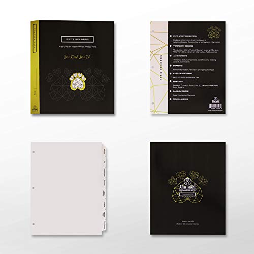 Ahh Hah! Organzier-Set für Haustier-Aufzeichnungen (Architektonische Version) – acht professionell gedruckte Registerkarten zur Verwendung in einem 3-Ringbuch (Ordner nicht im Lieferumfang enthalten) von Ahh Hah! Organizer Kits (OrganizerKits.com)