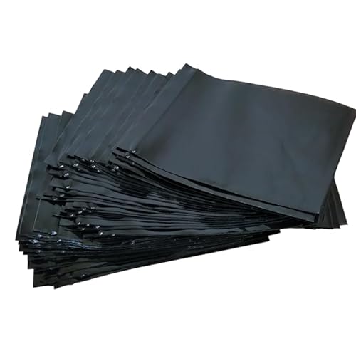 AhhiAboo 100 Stück Schwarze Mylar-Beutel - 3,93 x 2,75 Zoll Ziplocktüten - Selbstdichtende Beutel für die Lagerung von AhhiAboo