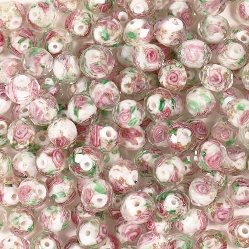 Glasperlen zum Markieren von Schmuck, 10 mm, mit gepressten Blumen, Rosenblättern, Kunst und Handwerk, DIY für Taschen, Charms, Handtaschen, Schlüsselanhänger, Damen, niedliche Halsketten, Armbänder Glasperlen zum Markieren von Schmuck, 10 mm, mit gepressten Blumen, Rosenblättern, Kunst und Handwerk, DIY für Taschen, Charms, Handtaschen, Schlüsselanhänger, Damen, niedliche Halsketten, Armbänder von Ahouws