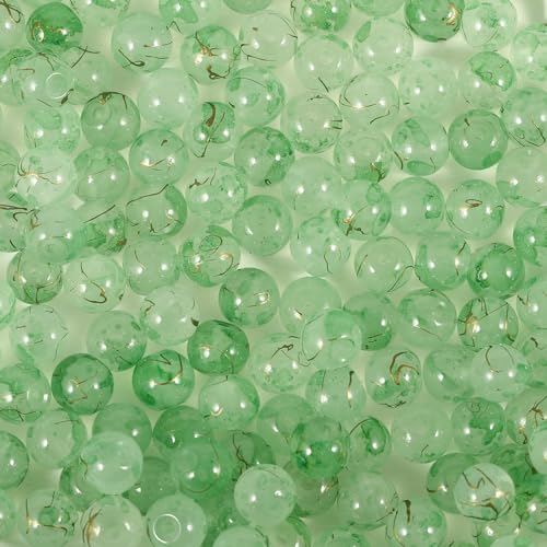 Runde Glasperlen, 8 mm, transparente Tinte, Farbstoff, Streuperlen, handgefertigt, DIY-Perlenmaterial, Armbandzubehör, 200 Stück (grün) von Ahouws