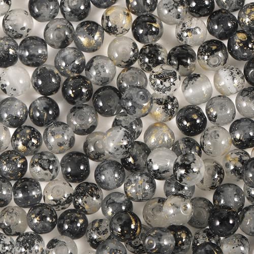 Runde Glasperlen, 8 mm, transparente Tinte, Farbstoff, Streuperlen, handgefertigt, DIY-Perlenmaterial, Armbandzubehör, Schwarz, 200 Stück Runde Glasperlen, 8 mm, transparente Tinte, Farbstoff, Streuperlen, handgefertigt, DIY-Perlenmaterial, Armbandzubehör, Schwarz, 200 Stück von Ahouws
