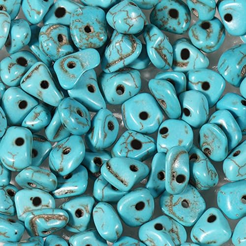 Türkis-Perlen, unregelmäßig, ca. 8 x 10 mm, Vintage-Stil, für Perlendekoration, Basteln, Halsketten, Schmuck, Armbänder, 100 Stück Türkis-Perlen, unregelmäßig, ca. 8 x 10 mm, Vintage-Stil, für Perlendekoration, Basteln, Halsketten, Schmuck, Armbänder, 100 Stück von Ahouws