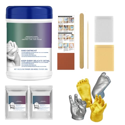 Ahuuen Bauchabguss-Set Für Schwangerschaft,Handabdruck-Set Für Gedenksteine - Modelliermasse Zum Basteln Für Erwachsene Kinder Familie Ahuuen Bauchabguss-Set Für Schwangerschaft,Handabdruck-Set Für Gedenksteine - Modelliermasse Zum Basteln Für Erwachsene Kinder Familie von Ahuuen