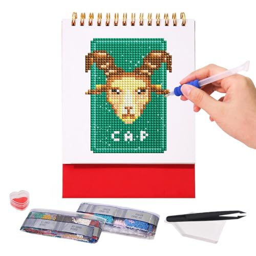 Ahuuen Gem Art Kalender 2026 - Monatlicher Malerei Schreibtisch Kalender 2026 - Monatlicher Planer Schreibtischdekoration für Anfänger Frauen Jugendliche Erwachsene Festtagsdekoration Ahuuen Gem Art Kalender 2026 - Monatlicher Malerei Schreibtisch Kalender 2026 - Monatlicher Planer Schreibtischdekoration für Anfänger Frauen Jugendliche Erwachsene Festtagsdekoration von Ahuuen