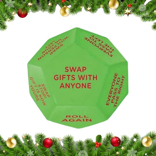 Ahuuen Partyspiel-Würfel, Weihnachts-Würfel, 12 Seiten, Urlaub, Festival, Gruppenaktivitäten für Freunde, Teamversammlungen, Teenager, Kollegen, Kinder, Erwachsene, Familie von Ahuuen