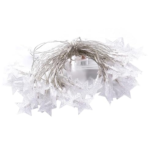 Ahuuen Stern Lichterkette Mit Stecker,20 LED Weihnachtssterne Lichterkette | Für Wohnheim Baum Feiertag Balkon Zimmer Camping Ahuuen Stern Lichterkette Mit Stecker,20 LED Weihnachtssterne Lichterkette | Für Wohnheim Baum Feiertag Balkon Zimmer Camping von Ahuuen