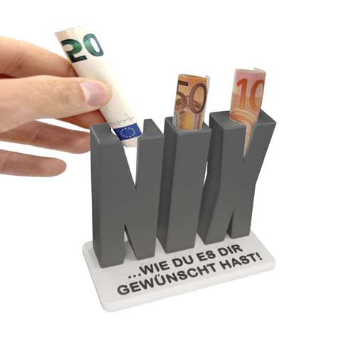 Geldgeschenke Geburtstag, Nix Geschenk - Nichts Buchstaben mit Öffnung für Geldscheine, Kreatives Geburtstagsgeschenk, Geschenk Geldgeschenk für Frauen und Männer, Geldgeschenk Verpackung Geldgeschenke Geburtstag, Nix Geschenk - Nichts Buchstaben mit Öffnung für Geldscheine, Kreatives Geburtstagsgeschenk, Geschenk Geldgeschenk für Frauen und Männer, Geldgeschenk Verpackung von AiDeHuaKeJi