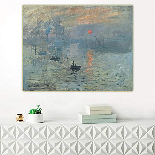 3. Impression Soleil Levant》 von Claude Monet DIY Diamond Painting Kits für Erwachsene, 5D Full Round Drill Diamond Painting Kit Stickerei Kunst Home Decor von AiEiIiOiUi