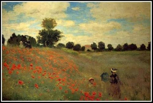 Fields of Tulip with The Rijnsburg Windmühle Painting by Claude Monet Diamond Painting Kits for Adults Diamond Art 5D Paint with Diamonds,DIY Painting Kit Malen nach Zahlen Geburtstagsgeschenke von AiEiIiOiUi