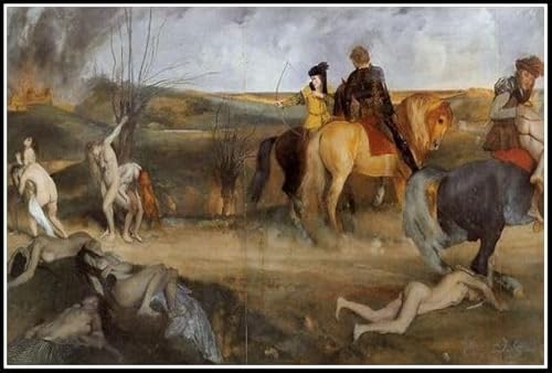 Malen nach Zahlen für Erwachsene und Anfänger, Malen nach Zahlen, Szene des Krieges im Mittelalter, Malen von Edgar Degas, Acryl, einfaches Malen nach Zahlen für Erwachsene und Anfänger, 40,6 x 50,8 Malen nach Zahlen für Erwachsene und Anfänger, Malen nach Zahlen, Szene des Krieges im Mittelalter, Malen von Edgar Degas, Acryl, einfaches Malen nach Zahlen für Erwachsene und Anfänger, 40,6 x 50,8 von AiEiIiOiUi