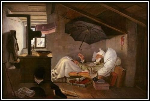 The Poor Poet Painting by Carl Spitzweg DIY Diamond Painting Kits for Adults 5D Full Round Drill Diamond Painting Kit Embroidery Arts Home Decor von AiEiIiOiUi