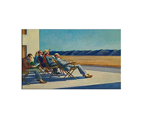 AiLai Edward Hopper-People In The Sun 1960 Leinwand Wandkunst Poster Home Decor(80x120cm 31"x47",Ungerahmt) von AiLai