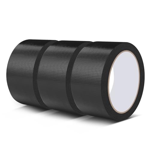 AiQInu 3 Rollen Panzertape Schwarz, 20m x 50mm Klebeband Wasserdicht Extra Stark Duct Tape, Reparaturband für Innen und Außen Gewebeband AiQInu 3 Rollen Panzertape Schwarz, 20m x 50mm Klebeband Wasserdicht Extra Stark Duct Tape, Reparaturband für Innen und Außen Gewebeband von AiQInu