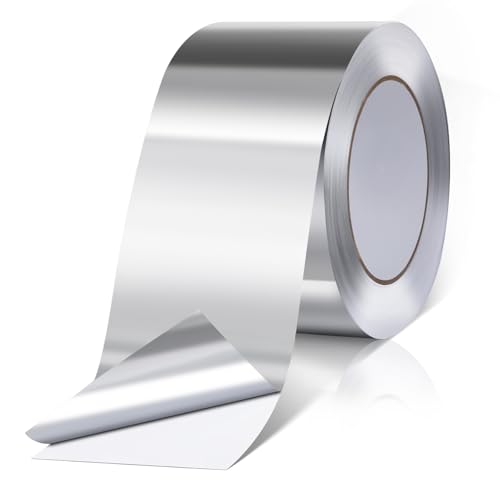 AiQInu Aluminium Klebeband,75mmx50m Aluband Selbstklebend,Aluminium Dichtband Band zum Reperaturband Alu Klebeband Hitzebeständig Aluminiumklebeband von AiQInu