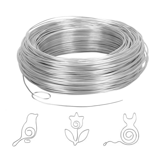 AiQInu Basteldraht 1mm X 50M, Aluminium Schmuckdraht, DIY Draht Zum Basteln, Aluminiumdraht für Basteln Und Schmuck Herstellung AiQInu Basteldraht 1mm X 50M, Aluminium Schmuckdraht, DIY Draht Zum Basteln, Aluminiumdraht für Basteln Und Schmuck Herstellung von AiQInu