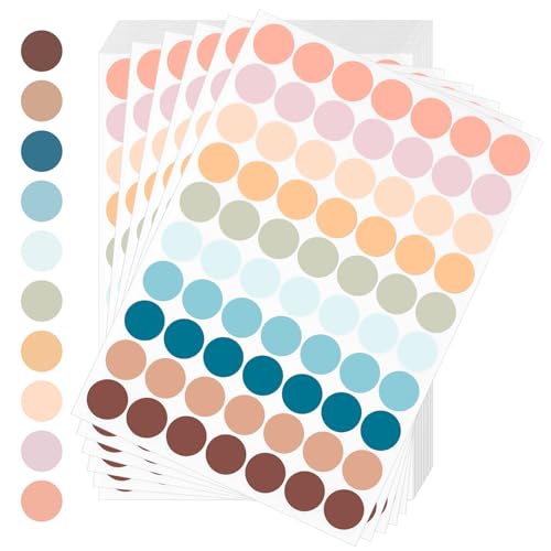 AiQInu Klebepunkte Bunte 1400 Stück 25mm Runde Punktaufkleber Markierungspunkte Etiketten Kleine Runde Punkt Aufkleber Mini Sticker für Büro Schule, Kalender, und zum Basteln, Papier, 10 Farben AiQInu Klebepunkte Bunte 1400 Stück 25mm Runde Punktaufkleber Markierungspunkte Etiketten Kleine Runde Punkt Aufkleber Mini Sticker für Büro Schule, Kalender, und zum Basteln, Papier, 10 Farben von AiQInu