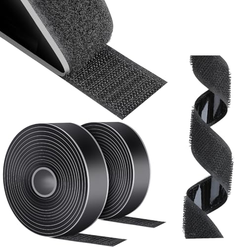 AiQInu Klettband Selbstklebend Extra Stark, 10M x 30mm Klettverschluss Selbstklebend, Flauschband Und Hakenband, Doppelseitiges Klettband Für Fliegengitter, Handarbei von AiQInu