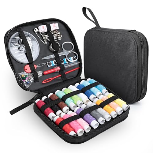 AiQInu Nähset Reise Set, Nähset mit 86er Nähzubehör, Faden Nähnadeln Schere Fingerhut Maßband, Pullover-Nadeln, Tasten AiQInu Nähset Reise Set, Nähset mit 86er Nähzubehör, Faden Nähnadeln Schere Fingerhut Maßband, Pullover-Nadeln, Tasten von AiQInu
