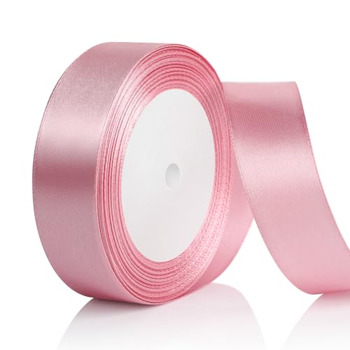 AiQInu Satinband Roségold,25mm 22 Meters Satin Dekoband Rosa Präsent Geschenkband breit, Stoffband für Kleid Hochzeit, Geburtstag Geschenke,Satin Dekoband, Deko Band Geschenkverpackung AiQInu Satinband Roségold,25mm 22 Meters Satin Dekoband Rosa Präsent Geschenkband breit, Stoffband für Kleid Hochzeit, Geburtstag Geschenke,Satin Dekoband, Deko Band Geschenkverpackung von AiQInu