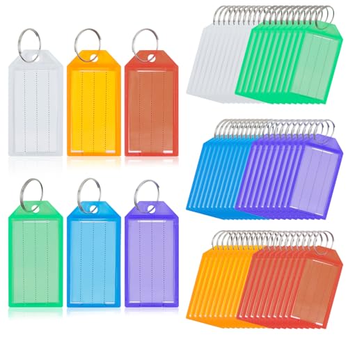 AiQInu Schlüsselanhänger Beschriftbar 60 Stück,mit beschreibbaren Etiketten,6 Farben Schlüssel Anhänger Schlüsselschilder mit Ring Schlüsselschilder zum Beschriften für Koffer Haustiere Gepäckstücke AiQInu Schlüsselanhänger Beschriftbar 60 Stück,mit beschreibbaren Etiketten,6 Farben Schlüssel Anhänger Schlüsselschilder mit Ring Schlüsselschilder zum Beschriften für Koffer Haustiere Gepäckstücke von AiQInu