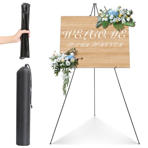 AiQInu Staffelei Schwarz, Tragbare Teleskop Künstler Boden Staffeleien Verstellbares Stativ Leinwand Malerei Display, Easel Leinwand Ständer mit Tragebeutel für Hochzeit, Malerei, Show AiQInu Staffelei Schwarz, Tragbare Teleskop Künstler Boden Staffeleien Verstellbares Stativ Leinwand Malerei Display, Easel Leinwand Ständer mit Tragebeutel für Hochzeit, Malerei, Show von AiQInu