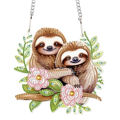 Diamond Art Painting Anhänger Kits Tier 5D Diamant Malerei Kunst Hängende Kit Niedlich Braun Faultier DIY Diamant Kristall Fenster Anhänger Kit für Erwachsene Geschenk Wand Home Dekoration Diamond Art Painting Anhänger Kits Tier 5D Diamant Malerei Kunst Hängende Kit Niedlich Braun Faultier DIY Diamant Kristall Fenster Anhänger Kit für Erwachsene Geschenk Wand Home Dekoration von AiYuanzsh