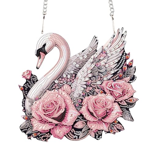 Diamond Art Painting Anhänger Ornament Kits 5D Diamant Kunst Malerei Kunst Hängeset Rose Schwan DIY Diamant Kristall Fenster Tür Anhänger Kit für Erwachsene Geschenk Wand Zuhause Weihnachtsdekoration Diamond Art Painting Anhänger Ornament Kits 5D Diamant Kunst Malerei Kunst Hängeset Rose Schwan DIY Diamant Kristall Fenster Tür Anhänger Kit für Erwachsene Geschenk Wand Zuhause Weihnachtsdekoration von AiYuanzsh