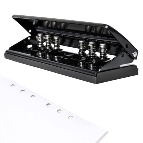 6 Fach Locher: 6-Loch Desktop Punch, Verstellbar Abstände Büro Binder Puncher, 6-Loch-Locher aus Metall Binder Locher für A3 A4 A5 B3 B4 B5, 6 Blatt Stanzkapazität, Schwarz - 5.5 mm Lochdurchmesser 6 Fach Locher: 6-Loch Desktop Punch, Verstellbar Abstände Büro Binder Puncher, 6-Loch-Locher aus Metall Binder Locher für A3 A4 A5 B3 B4 B5, 6 Blatt Stanzkapazität, Schwarz - 5.5 mm Lochdurchmesser von Aibelity