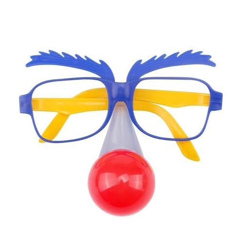 Aibyks Lustige Partybrillen,Lustige Clownbrillen | Einzigartige Cosplay Fotografie Prop Clown Kostüm Neuheit Brillen | Unisex-Brille mit gefälschter Clownnase und LED-Nase für Rollenspiele auf der von Aibyks