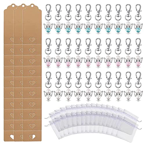 Aibyks Schutzengel Schlüsselanhänger | 90 Stück Taufe Gastgeschenke mit Engel Anhänger Schlüsselanhänger, Dankesanhänger, Organzabeutel,Exquisiter Engel-Charm für Babyparty, erstes heiliges Aibyks Schutzengel Schlüsselanhänger | 90 Stück Taufe Gastgeschenke mit Engel Anhänger Schlüsselanhänger, Dankesanhänger, Organzabeutel,Exquisiter Engel-Charm für Babyparty, erstes heiliges von Aibyks