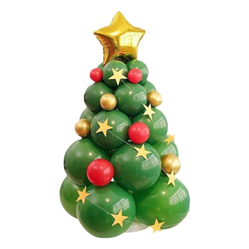 Weihnachtsballon-Säulen-Ständer-Set | Weihnachts-Aufblasset,Tragbares Weihnachts-Latexballon-Werkzeugset für Einkaufszentren, Innenhöfe, Aibyks von Aibyks