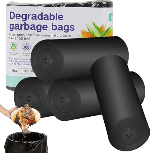 60 Stück BiomüllbeutelL: Müllbeutel 50L, Biologisch Abbaubare Toilettenbeutel, Biologisch Müllbeutel, Extra Dick Bio Müllsäcke, Bio Beutel Küchen Lebensmittel Abfallbeutel für Küche, Büro, Wohnzimmer von Aicharynic