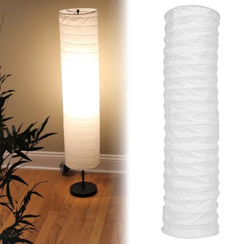 Lampenschirm aus Papier, Weiß Lampenschirm für Stehlampe / Hängelampe, Papierlampenschirm Reispapier Lampenschirm Ersatzlampenschirm für Schlafzimmer Wohnraumlampe Vintage Deko, 94cm Hoch Lampenschirm aus Papier, Weiß Lampenschirm für Stehlampe / Hängelampe, Papierlampenschirm Reispapier Lampenschirm Ersatzlampenschirm für Schlafzimmer Wohnraumlampe Vintage Deko, 94cm Hoch von Aicharynic
