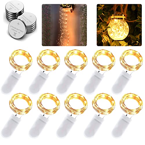 Micro LED Lichterkette mit Batterie, 10 Stück 1 Meter 10 LED Lichterketten Batterie Betrieb Auf IP65 Wasserdicht Kupfer Drahtlichterkette für Zimmer, Innen, Halloween, Weihnachten, Party Micro LED Lichterkette mit Batterie, 10 Stück 1 Meter 10 LED Lichterketten Batterie Betrieb Auf IP65 Wasserdicht Kupfer Drahtlichterkette für Zimmer, Innen, Halloween, Weihnachten, Party von Aicharynic