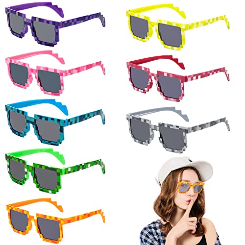 Thug Life Sonnenbrille: 8 Paare Pixel Sonnenbrille, Bunt Pixel Brille Thug Life Brille für Erwachsene, Thug Life Party- Sonnenbrille, Mosaik Brille Lustige Sonnenbrille für Geburtstagsfeier Karneval Thug Life Sonnenbrille: 8 Paare Pixel Sonnenbrille, Bunt Pixel Brille Thug Life Brille für Erwachsene, Thug Life Party- Sonnenbrille, Mosaik Brille Lustige Sonnenbrille für Geburtstagsfeier Karneval von Aicharynic