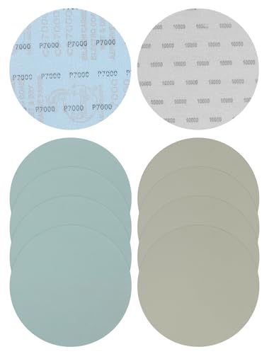 150mm (6 Zoll) Siliziumkarbid-Nanopoliturpapier Schleifpapier 7000/10000 Körnung – Premium Spiegelglanz für Autolack, Edelstahl & Optikglas von Aicoimy