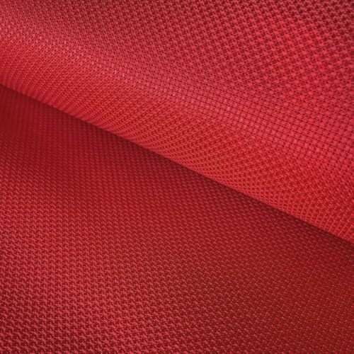Aida Stern Zweigart 100% Baumwolle | 14 ct - 5,4 Stiche/cm | Ideal für Kreuzstichmuster (Rot, 55x50 cm) von Aidalux