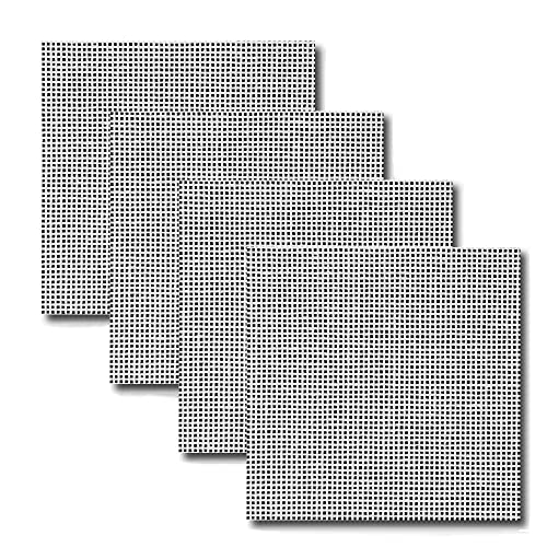 Needlepoint Blanko-Leinwand MonoDeluxe 12/13/14/18 Netzbögen, Größe 24,1 x 24,1 cm, 4 Stück (10 Maschen) von Aidalux