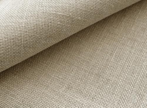 Zweigart Dublin-Leinengewebe zum Sticken | 25 ct | 10 Fäden/cm | 46 x 68 cm Leinenstoff für Kreuzstich (Natural Raw 52) von Aidalux