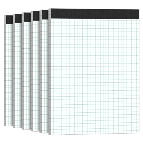Notizblock A4 Kariert Notizblöcke, 6 Stück Schreibblock Kariert A4, 30 Blatt/ 60 Pages Block A4 Karierter mit Rand Gelocht, Notizbuch A4 Kariert 70g/m² Karierter Blöcke A4 für Schulblock, Kopfverleimt Notizblock A4 Kariert Notizblöcke, 6 Stück Schreibblock Kariert A4, 30 Blatt/ 60 Pages Block A4 Karierter mit Rand Gelocht, Notizbuch A4 Kariert 70g/m² Karierter Blöcke A4 für Schulblock, Kopfverleimt von Aidunmis