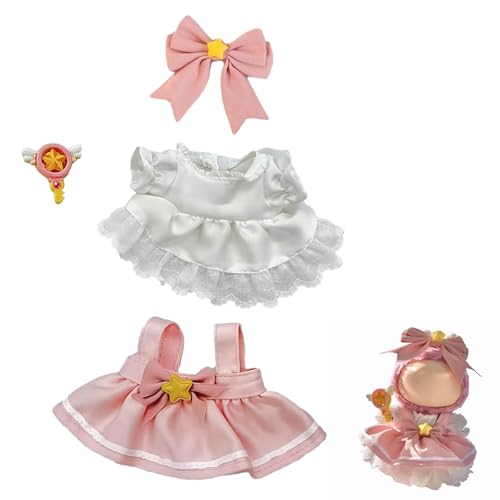 Puppenkleidung für Plüschpuppe,Puppenzubehör,Kleidung für 17 cm Mini Plüsch Outfit Set,Kleidung für Kuscheltier,DIY Kinder Geschenke Ohne Puppe von Aiebaopy