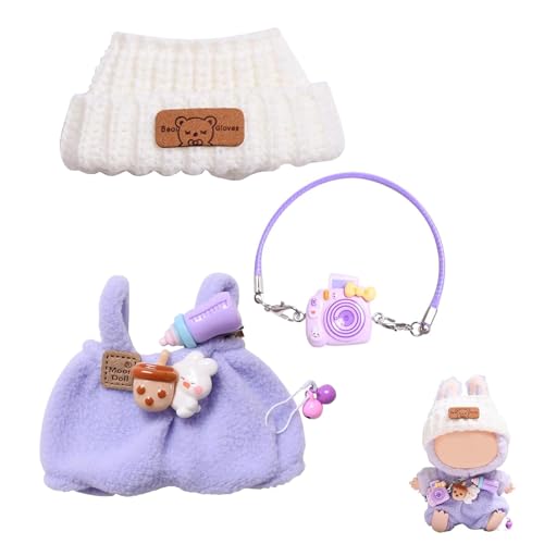 Puppenkleidung für Plüschpuppe,Puppenzubehör,Kleidung für 17 cm Mini Plüsch Outfit Set,Kleidung für Kuscheltier,DIY Kinder Geschenke Ohne Puppe von Aiebaopy