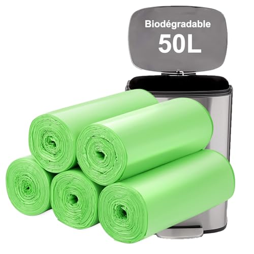 50 l biologisch abbaubare Müllbeutel, 50 Stück: biologisch abbaubare Müllbeutel für die Küche, Müllbeutel, strapazierfähige und biologisch abbaubare Kompostbeutel für Lebensmittel und Garten. 50 l biologisch abbaubare Müllbeutel, 50 Stück: biologisch abbaubare Müllbeutel für die Küche, Müllbeutel, strapazierfähige und biologisch abbaubare Kompostbeutel für Lebensmittel und Garten. von Aievrgad