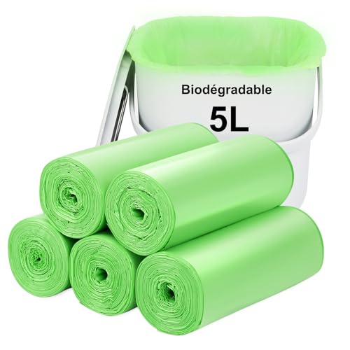 Biologisch abbaubare Müllbeutel, 5 l, 120 Stück: Kleine Müllbeutel für Thekenmülleimer, recycelt, robust, abbaubar, Kompostbeutel für Lebensmittel und Garten. Biologisch abbaubare Müllbeutel, 5 l, 120 Stück: Kleine Müllbeutel für Thekenmülleimer, recycelt, robust, abbaubar, Kompostbeutel für Lebensmittel und Garten. von Aievrgad