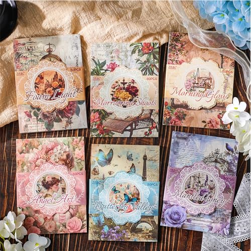 300 Blatt Vintage Floral Scrapbook Papier - Blumengarten Karton Decoupage Papier Buch, Junk Journal viktorianisches Scrapbooking Papier für Kartenherstellung, Cottagecore Bild Kunst Collage DIY 300 Blatt Vintage Floral Scrapbook Papier - Blumengarten Karton Decoupage Papier Buch, Junk Journal viktorianisches Scrapbooking Papier für Kartenherstellung, Cottagecore Bild Kunst Collage DIY von Aifong