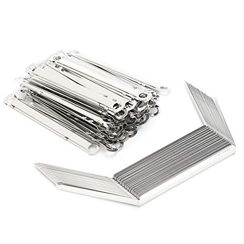 Drahtbinder, 50 Stück, 2 Löcher, Drahtbindung, Klemme, Klemme, 80 mm, kein Loch für 350 Blatt A4-Papier von Aigend
