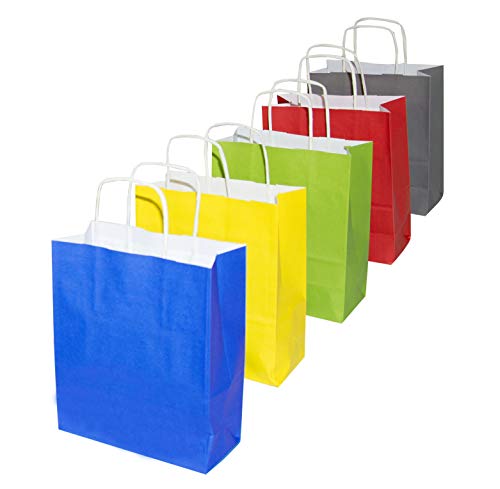 goodsforbusiness GmbH 450 x Papiertragetaschen 18 x 08 x 22 cm in der Farbe Blau | Papiertüten 90g/qm Kraftpapier mit Kordelgriff goodsforbusiness GmbH 450 x Papiertragetaschen 18 x 08 x 22 cm in der Farbe Blau | Papiertüten 90g/qm Kraftpapier mit Kordelgriff von Aigentlich