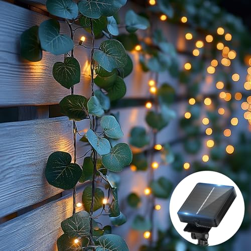 Aigostar Lichterkette Solar Außen 12M 100 LED Künstlicher Efeu Lichterkette IP65 Grüne Blatt lichter, Solarlichterkette Outdoor für Garten Balkon Zaun Hochzeit Party Schlafzimmer, Warmweiß Aigostar Lichterkette Solar Außen 12M 100 LED Künstlicher Efeu Lichterkette IP65 Grüne Blatt lichter, Solarlichterkette Outdoor für Garten Balkon Zaun Hochzeit Party Schlafzimmer, Warmweiß von Aigostar